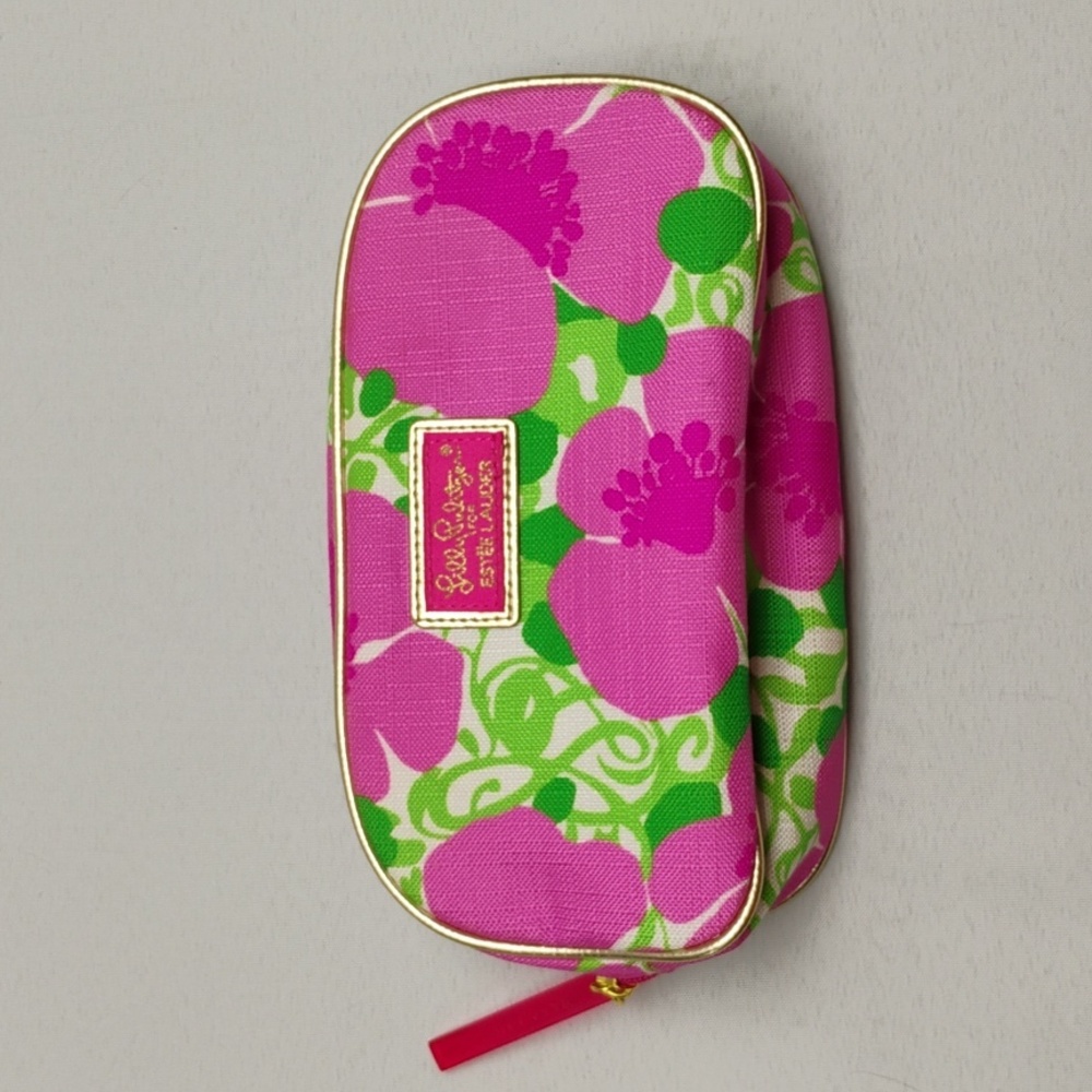 Estee Lauder Lilly Pulitzer Floral Print Waterproof Cosmetic Bag - Picture 1 of 4